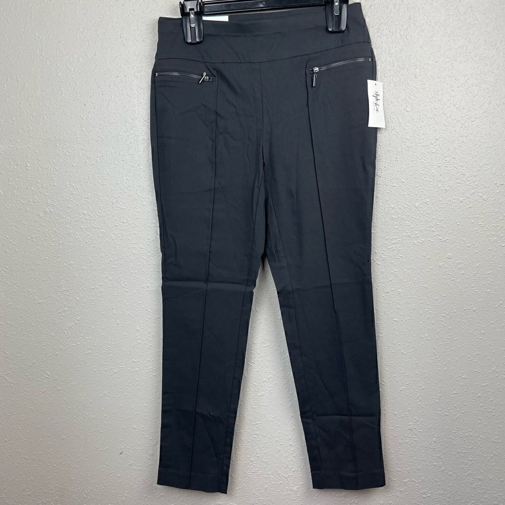 NWT Style & Co Carbon Grey Zip Skinny Pants Size Petite M